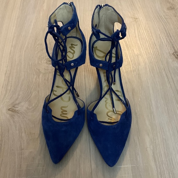 Sam Edelman Shoes - Sam Edelman Tie Up Pointy Pumps- Blue (6)